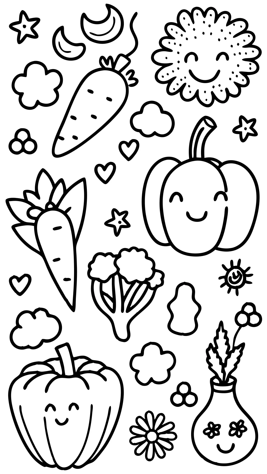 vegetables coloring page